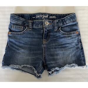 Cat & Jack Women's Denim Cut Off Shorts Size (S) 6-6/X Perfectly Distressed A+